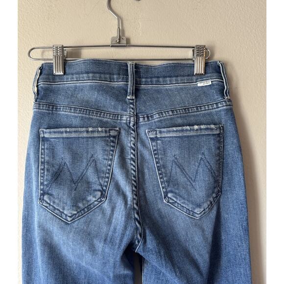 MOTHER The Insider Crop Step Fray Jeans Women’s Size 23 Sorry I'm Staring - Picture 4 of 12
